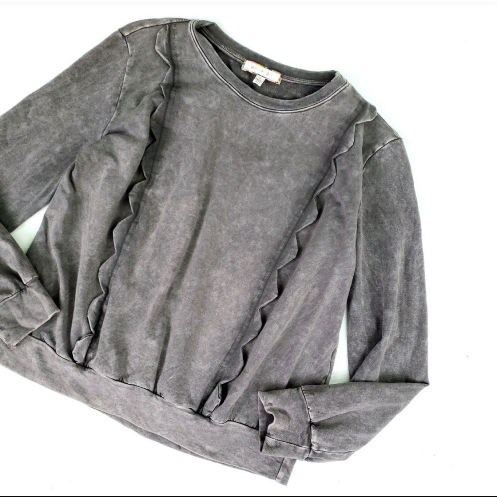 Anthropologie’s Eri + Ali ruffle faded sweatshirt - Picture 3 of 7